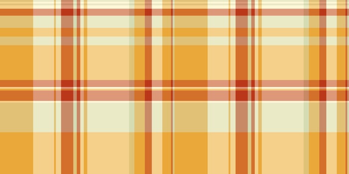 King tartan seamless fabric, vertical texture background vector. Linen pattern check plaid textile in amber and orange colors. vector