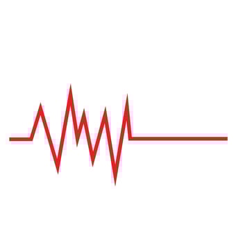 Heart beat pulse logo vector