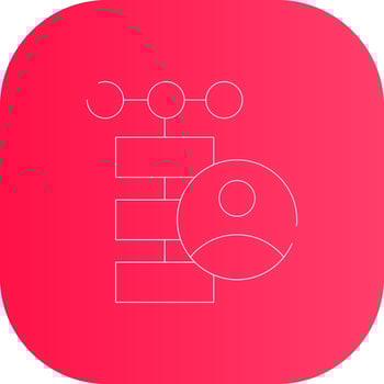 Line Round Corner Gradient vector