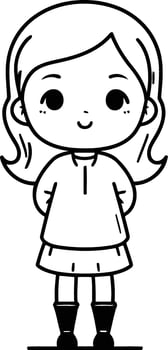 cute little girl cartoon illustration graphic design illustration graphic design vector