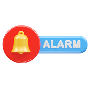 alarm icon 3d illustration rendering png