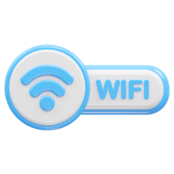 Wifi icon 3d rendering illustration png