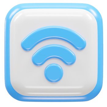 Wifi icon 3d rendering illustration png