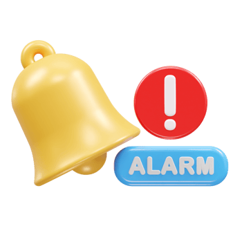 alarm icon 3d illustration rendering png