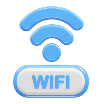 Wifi icon 3d rendering illustration png