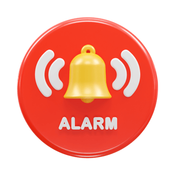 alarm icon 3d illustration rendering png