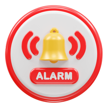 alarm icon 3d illustration rendering png