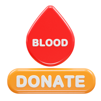 Blood icon 3d rendering illustration element png