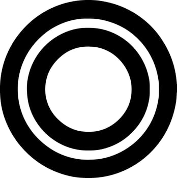 Circle - Black and White Isolated Icon - Vector illustration