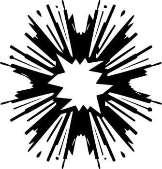 Explosion, Minimalist and Simple Silhouette - Vector illustration
