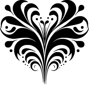 Open Heart - Black and White Isolated Icon - Vector illustration