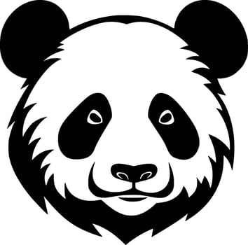 Panda, Minimalist and Simple Silhouette - Vector illustration