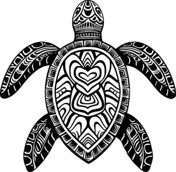 Turtle, Minimalist and Simple Silhouette - Vector illustration