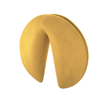 3D Illustration of a fortune cookie png