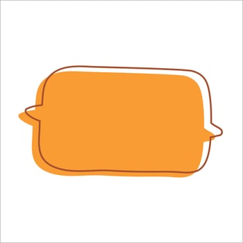 Orange Speech Bubble on White Background vector