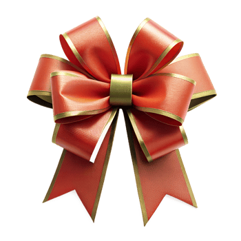 , 3d style illustration bow for attaching gifts isolated transparent background png