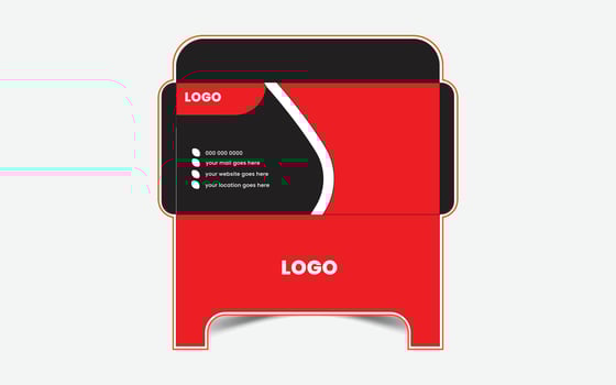 Corporate unique envelope design template vector