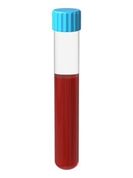 3D Realistic Medical Test blood sample tube rendering, png