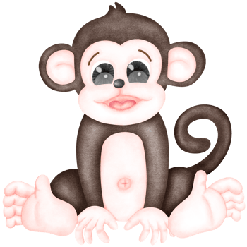 Sitting monkey cartoon illustration png