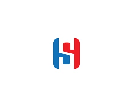 Abstract Letter SH or HS Logo Design Editable Vector Format Template.