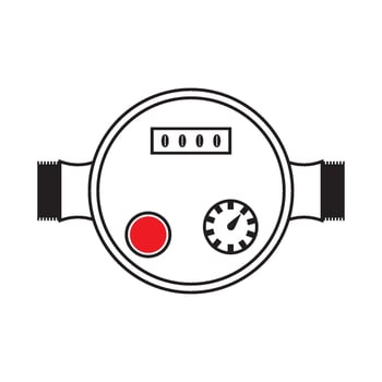 Water meter icon vector