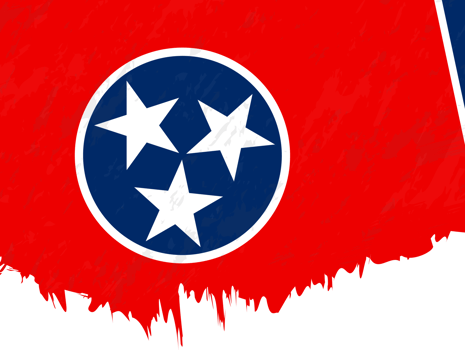 Grunge-style flag of Tennessee. png
