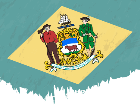 Grunge-style flag of Delaware. png