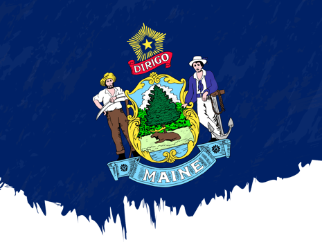 Grunge-style flag of Maine. png