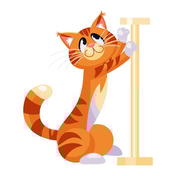 Vector ginger cartoon Cat