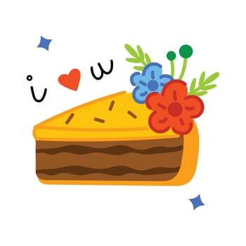 Trendy Cake Slice vector