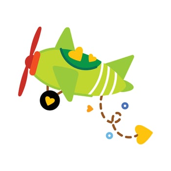 Trendy Love Plane vector