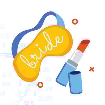 Trendy Bride Accessories vector