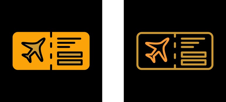 Plane Tickets Vector Icon