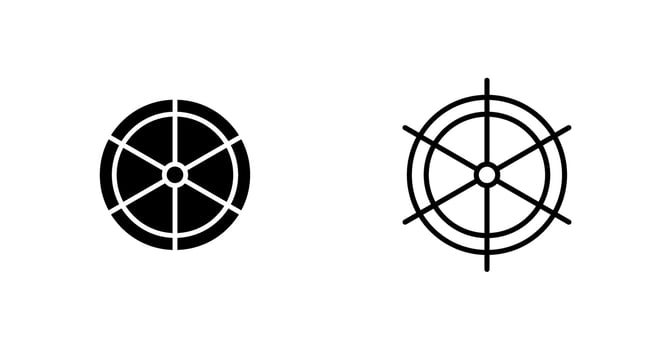 Ship Helm Vector Icon