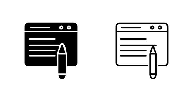 Webpage Edit, Vector Icon