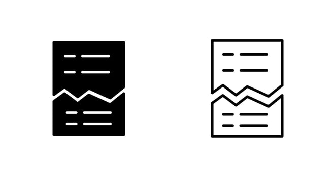 Corrupted List Vector Icon