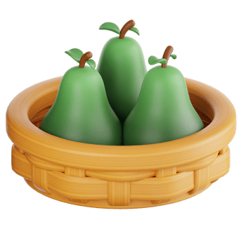 Fresh Fruit 3D illustration png