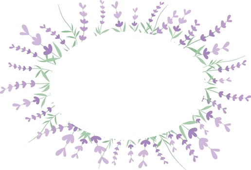 Abstract Lavender flower background Vector design floral border frame