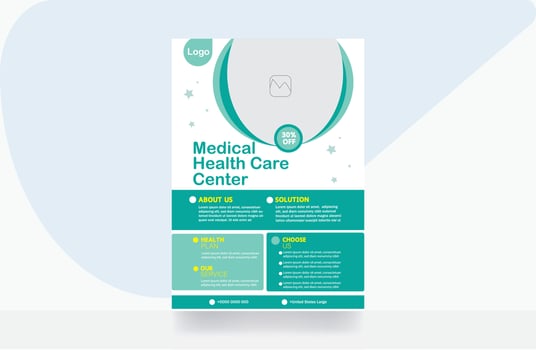 Medical hospital flyer design backgrounds template vector