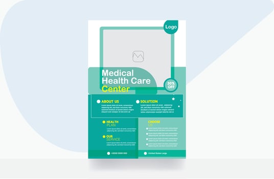 Medical healthcare flyer business template vector