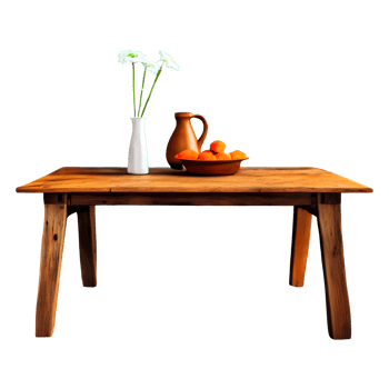 AI generated Farmhouse table isolated on transparent background png