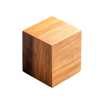 AI generated Blocks made of wood isolated on transparent background png