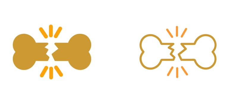 Bone Fracture Vector Icon