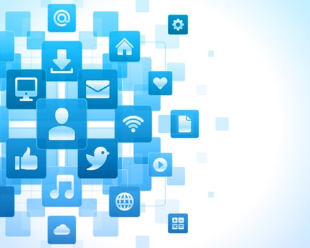 Blue Abstract Social Media Concept vector