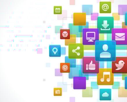 Colorful Abstract Social Media Concept vector