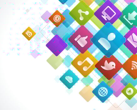 Colorful Abstract Social Media Concept vector