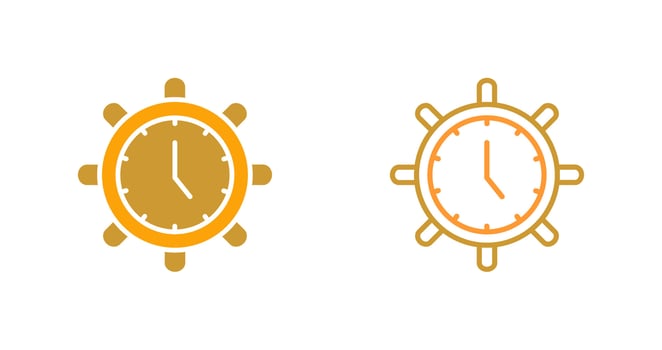 Time Settings Vector Icon