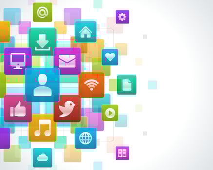 Colorful Abstract Social Media Concept vector