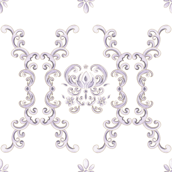 Hand-drawn watercolor illustration. Seamless damask pattern. Can be used for textile, printing or other design. Floral pattern. png