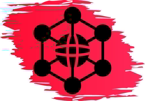 Neural Network Creative Icon Design vector